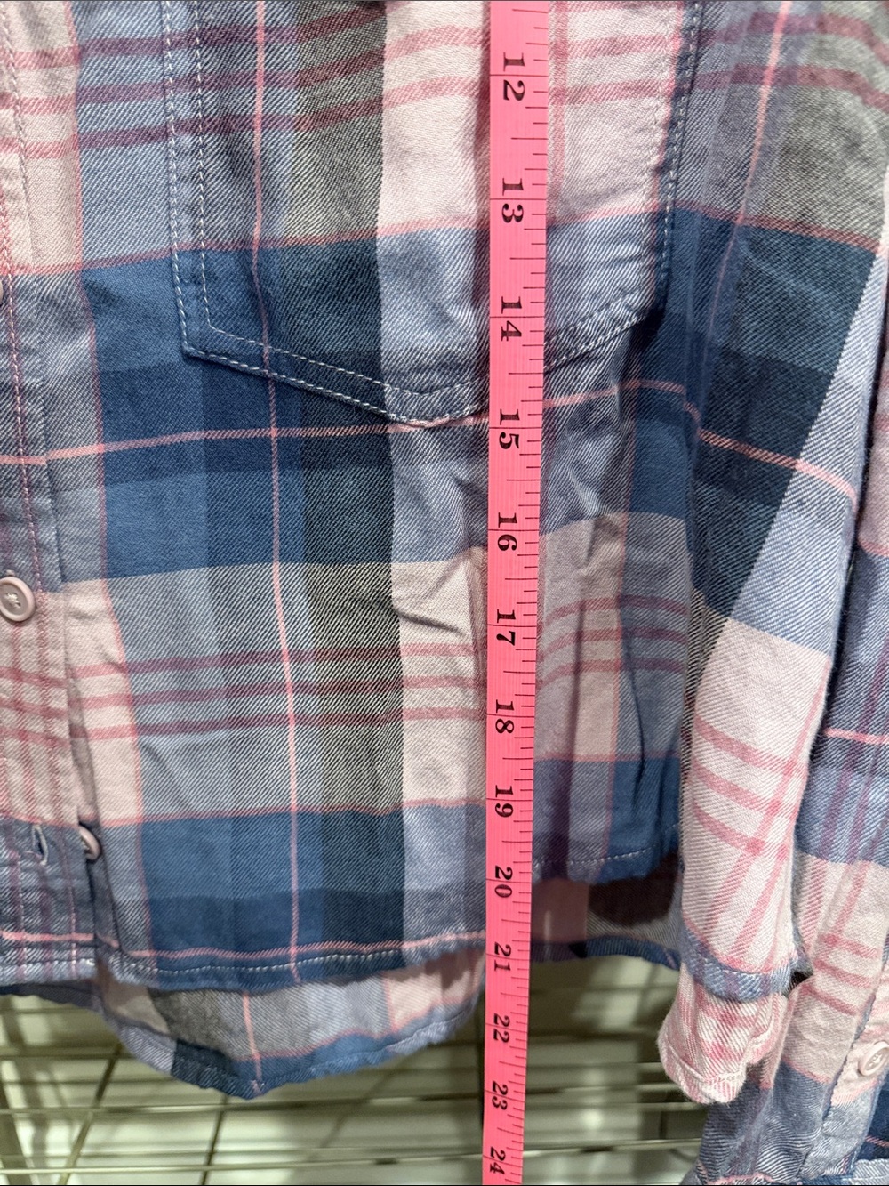 American Eagle Outfitters Blue and Purple Plaid Button-Down Shirt - Picture 5 of 5